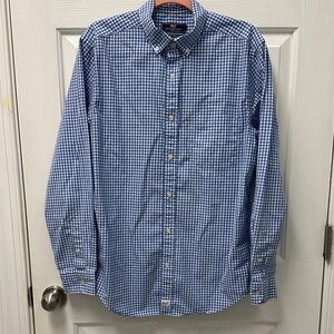 Vineyard Vines Blue and White Checkered Men's Shirt